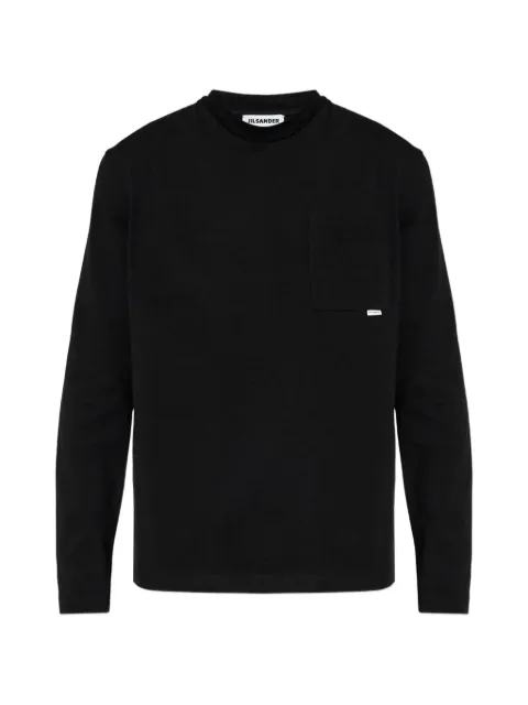 Jil Sander chest-pocket long-sleeve T-shirt Black J22GC0269J20256