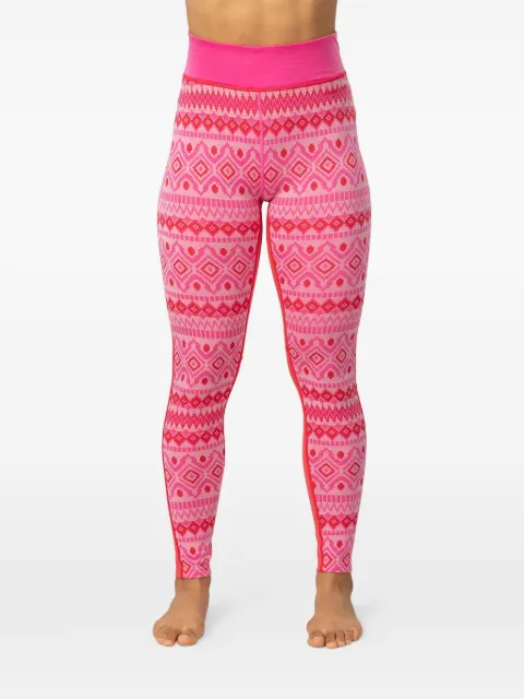 Kari Traa Malia fair isle-patterned panelled base-layer leggings Pink 623599