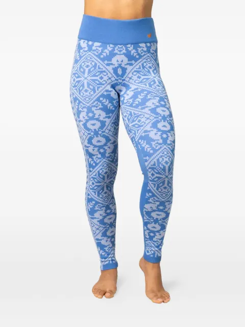 Kari Traa Saga fair isle-patterned base-layer leggings Blue 623832