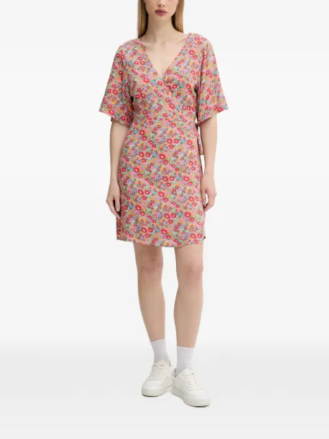 Rip Curl Las Dalias Ditsy floral-print wrap mini dress Pink 06PWDR