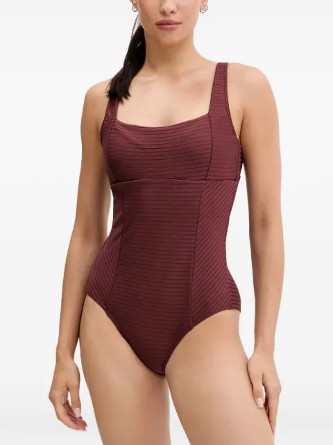 Rip Curl Premium Surf D Cup ribbed-knit swimsuit Red 0AYWSW