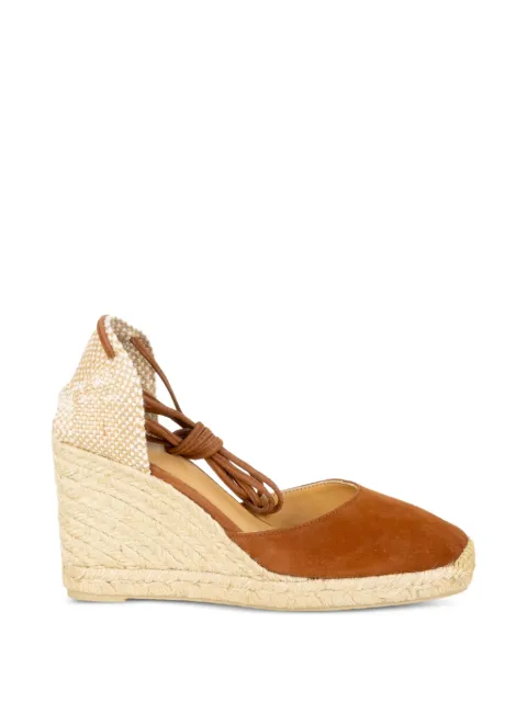 Castañer Carina tie-fastening heeled espadrilles Brown CARINA8007