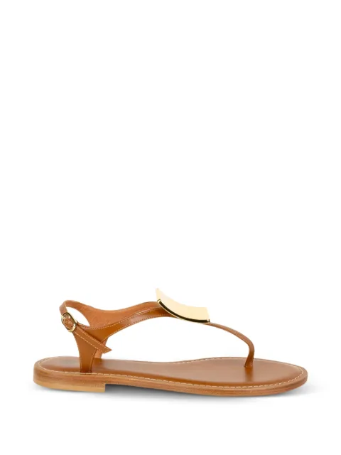 Roberto Festa plaque-detail flat sandals Brown PROCIDATRESORCUOIO