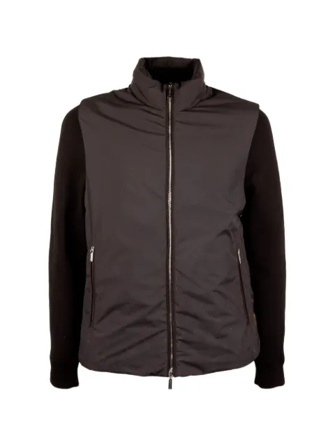 Moorer panelled zip-up jacket Brown MOUGI101184EVANHSTPU0202
