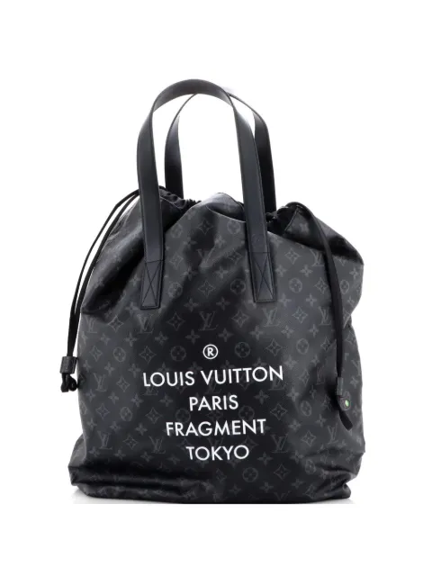 Louis Vuitton Pre-Owned Cabas Light Drawstring Bag Flash Fragment Monogram Eclipse Canvas tote bag Black CKMPBEQ5SY81FBJN