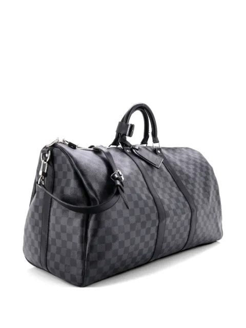 Louis Vuitton Pre-Owned Keepall Bandouliere Bag Damier Graphite 55 travel bag Black BMB33199BVK54R11