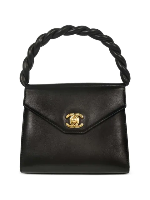 CHANEL Pre-Owned 1997 CC turn-lock tote bag Black 117911