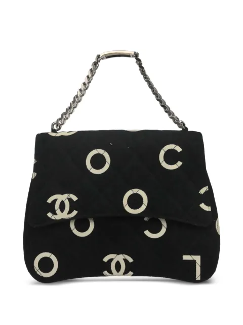 CHANEL Pre-Owned 1997 logo-print chain shoulder bag Black 187221