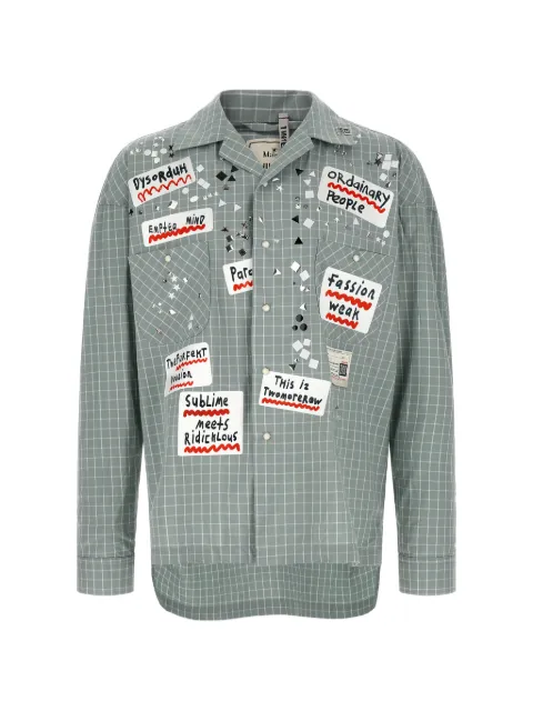 Maison MIHARA YASUHIRO checked shirt Grey A16SH088