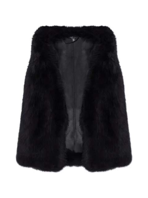Balmain shearling gilet Black HF1SL076LE41