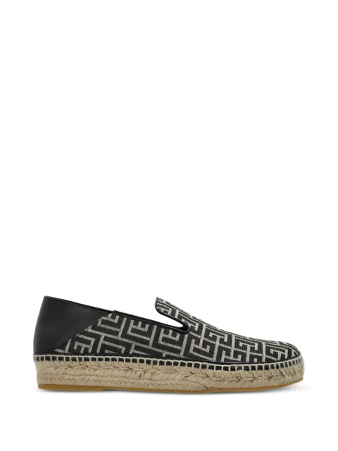 Balmain Monogram-pattern espadrille sneakers Black HM1UG411TJBM
