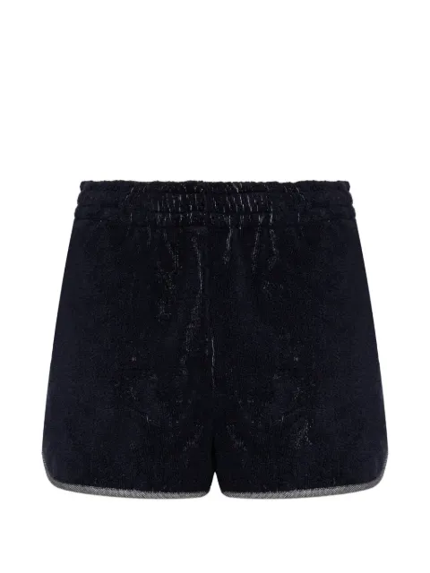 Versace Home logo-embroidered terry shorts Blue 10242181A17767