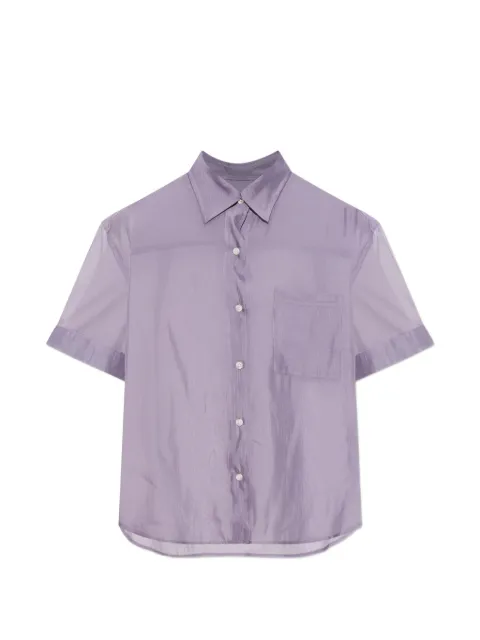 rag & bone Connie sheer short-sleeve shirt Purple RAF626PSMCO