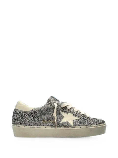 Golden Goose Hi Star in black and white pony skin with white leather star sneakers Grey GWF00118F008496