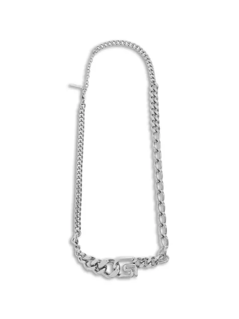 Givenchy logo-plaque curb-chain necklace Silver BN00FYF003