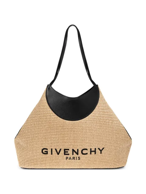 Givenchy logo-embroidered woven tote bag Neutrals BB5168B2F6