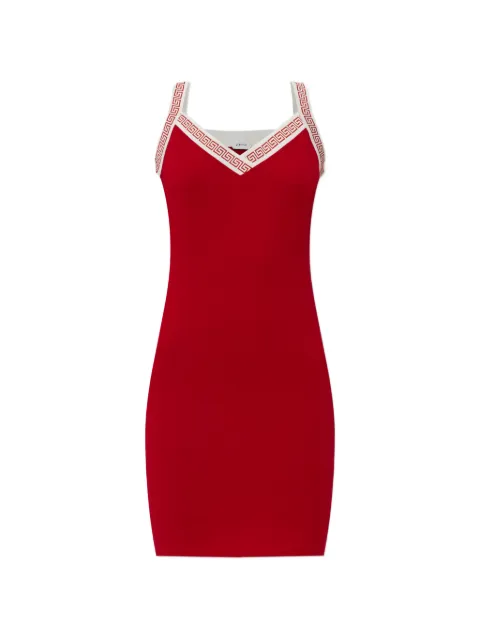 Versace Medusa and Greca border strappy mini dress Red 10259841A18712