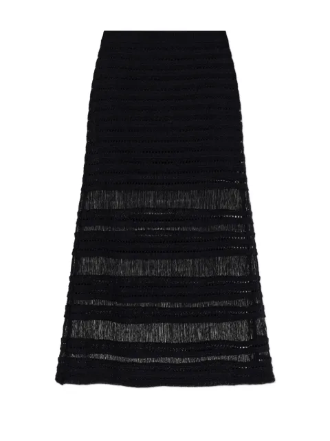 rag & bone crochet-knit fringed skirt Black RG2926PBMCP