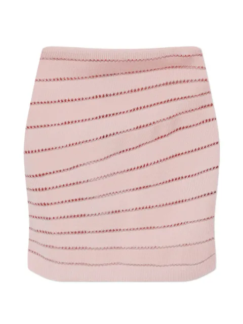 Balmain pointelle-knit mini skirt Pink HF1LA695KK01