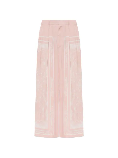 Balmain logo-print palazzo pants Pink HF1PN245VJ13