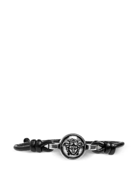 Versace Medusa leather bracelet Silver 10244821A00637