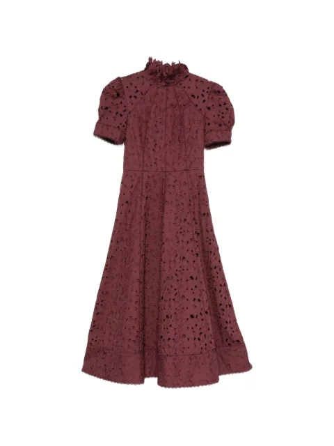 Rebecca Vallance Kitsu floral-lace midi dress Red 26031909