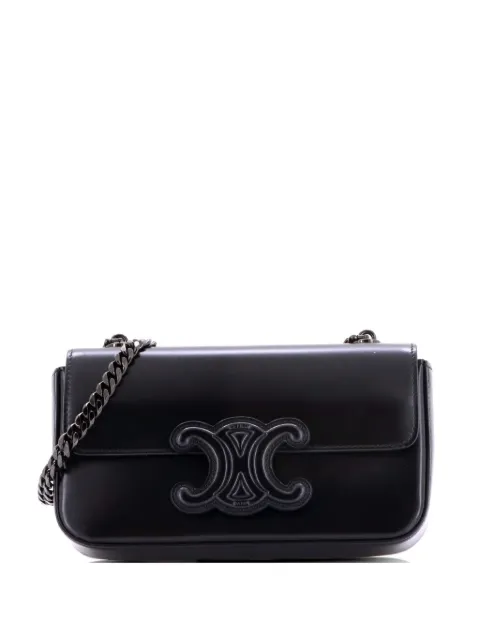 Celine Pre-Owned Triomphe Chain Leather Small shoulder bag Black 47P484CXATUBY28Y