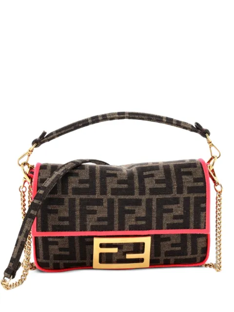 Fendi Pre-Owned Baguette NM Bag Zucca Canvas Mini crossbody bag Brown 3XB37S0S3X47GH7E