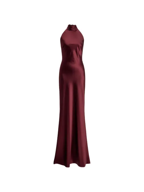 Ralph Lauren Collection Chilton halterneck maxi dress Red 290P24111