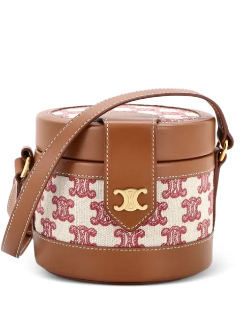 Celine Pre-Owned Tambour Bag Triomphe Canvas Small crossbody bag Brown ZZ4CCSOWDYA7U3MU