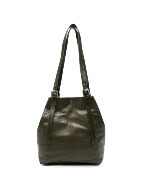 AUTENTICA 504 buckle-detail leather shoulder bag Green GMNM084