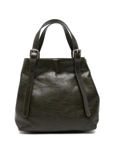 AUTENTICA 504 buckle-detail leather tote bag Green CSNM084