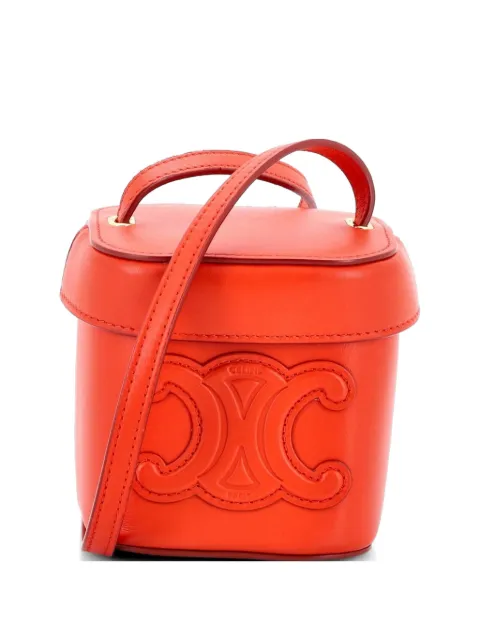 Celine Pre-Owned Cuir Triomphe Box Bag Leather Small bucket bag Red YPRY5F7JNI74ZUC8