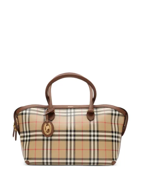Burberry small Check zip tote Neutrals 8129048