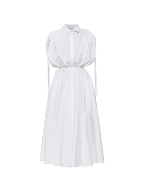 Givenchy midi gathered-sleeve shirt dress White BW230W1634