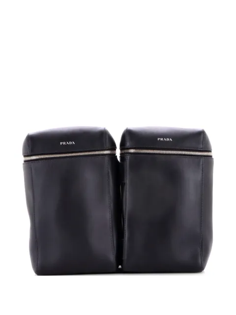 Prada Pre-Owned Twin Pocket Leather backpack Black TI8VR0W8PNMV3LW9