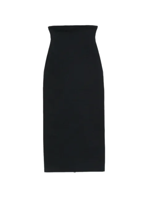 Issey Miyake high-waisted zip-back midi skirt Blue IM68FG005