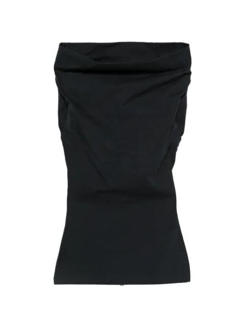 Issey Miyake asymmetric-neck top Blue IM68FJ001