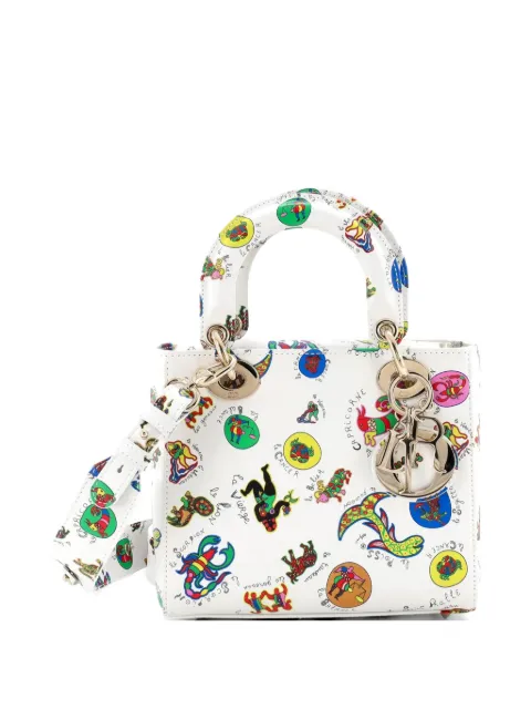 Christian Dior Pre-Owned My ABCDior Lady Dior Bag Printed Leather Small satchel Multicolour QHBED1BC4XOW90I8