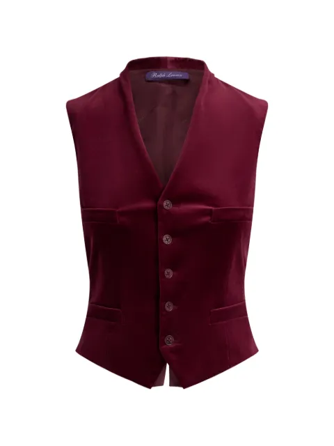 Ralph Lauren Collection Jaiden velvet waistcoat Red 290P06773