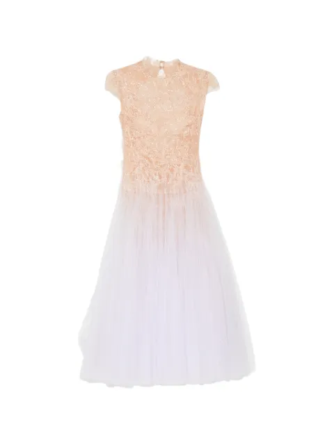 MONTSAND Ombre cut-out laced tulle dress Purple D244