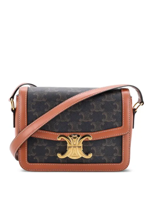 Celine Pre-Owned Triomphe Triomphe Coated Canvas Teen shoulder bag Brown MS8K1NUESCJ385YZ