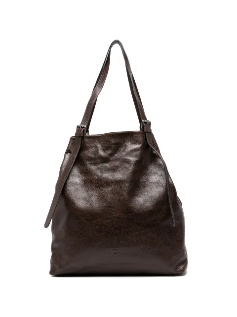 AUTENTICA 504 L Galatea grained-leather shoulder bag Brown GLNM0652