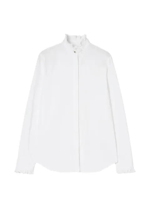 Burberry classic fit ruffled cotton poplin shirt White 8126994
