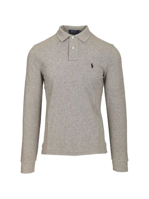 Polo Ralph Lauren embroidered Pony long-sleeve polo shirt Grey 710680790
