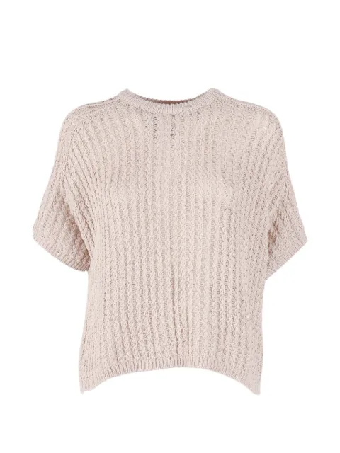 Antonelli sequin-embellished open-knit sweater Neutrals GLICINEQ4176940809