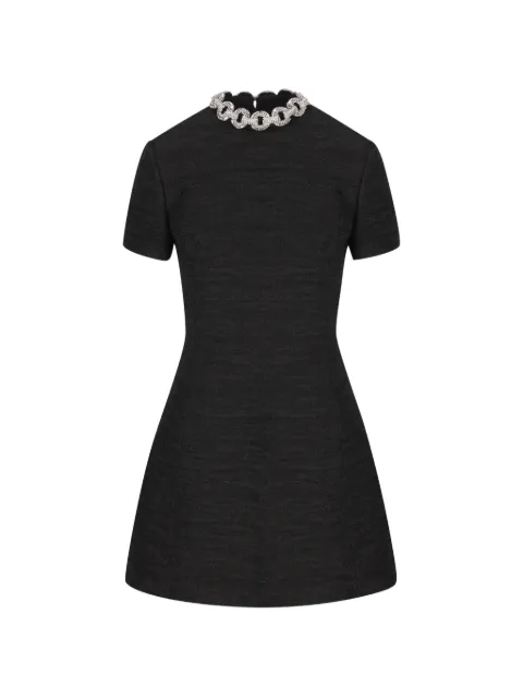 Valentino Garavani crystal-embellished mini dress Black 9B3VAKH1A