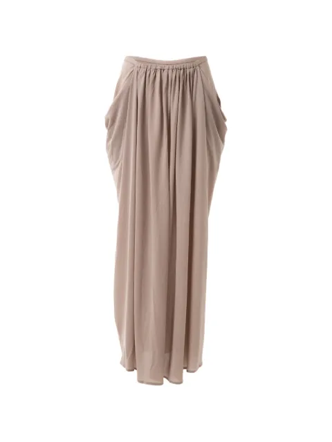 YANGKEHAN draped gathered skirt Neutrals YKH26SSKT522P