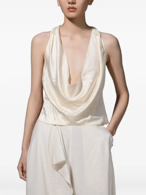 YANGKEHAN draped halterneck top White YKH26STOP494W