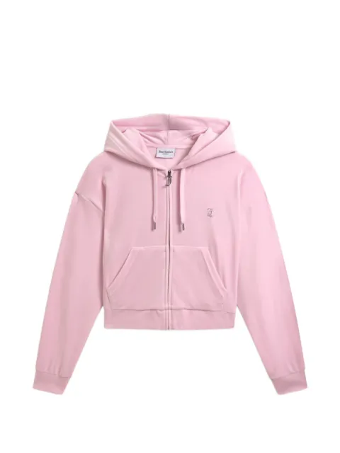 Juicy Couture diamanté-logo cropped hoodie Pink JCWAS126304